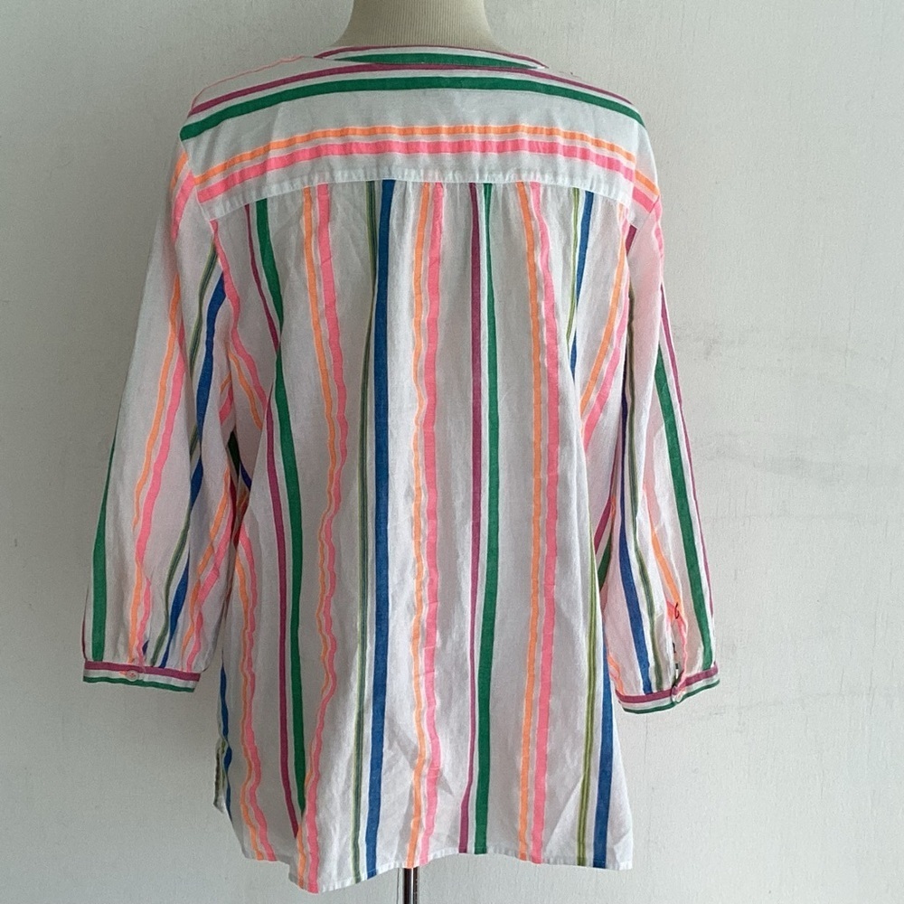 Talbots Plus Soft Lightweight Cotton Sherbet Stri… - image 5